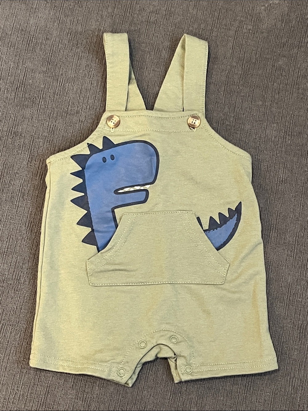 Max & Marcus 12M Olive Green Baby Overalls